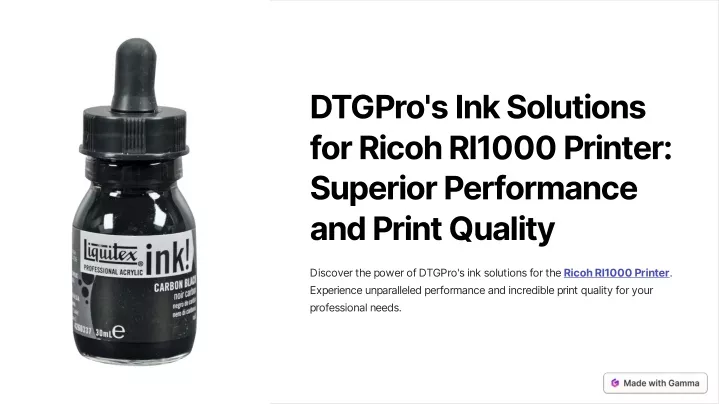 dtgpro s ink solutions for ricoh ri 1000 printer