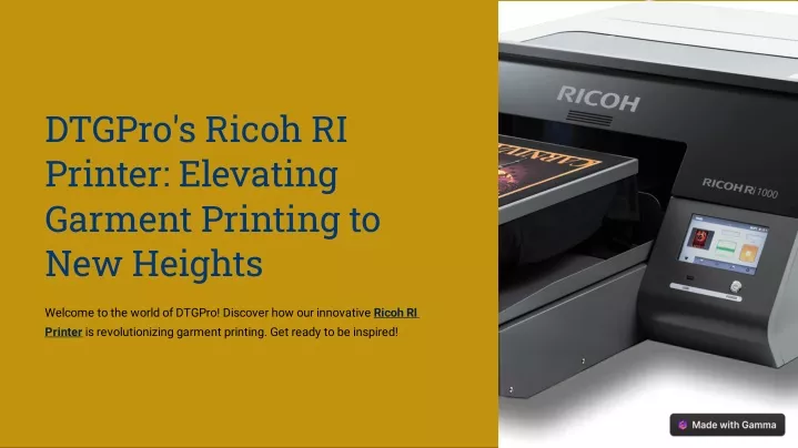 dtgpro s ricoh ri printer elevating garment