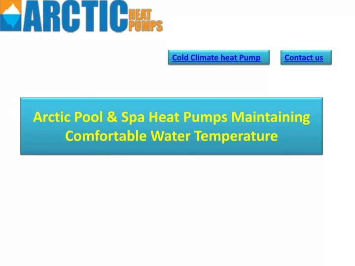 arctic pool spa heat pumps maintaining comfortable water temperature