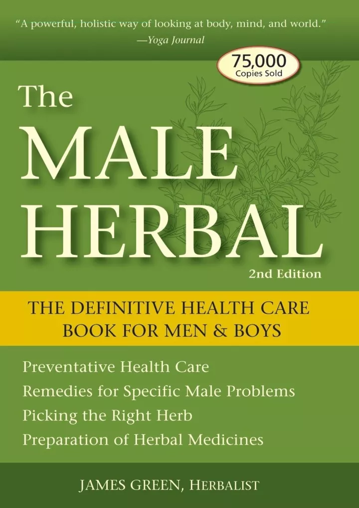 the male herbal the definitive health care book