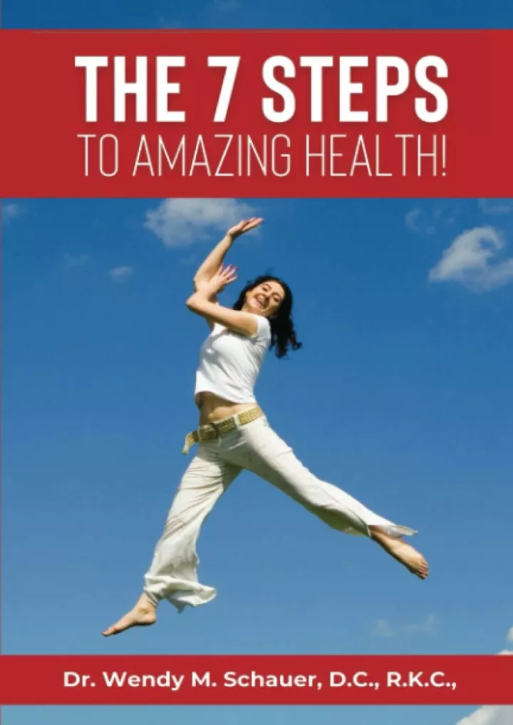 the 7 steps to amazing health an instruction