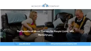 The Benefits of Music Therapy for People Living with Memory Loss