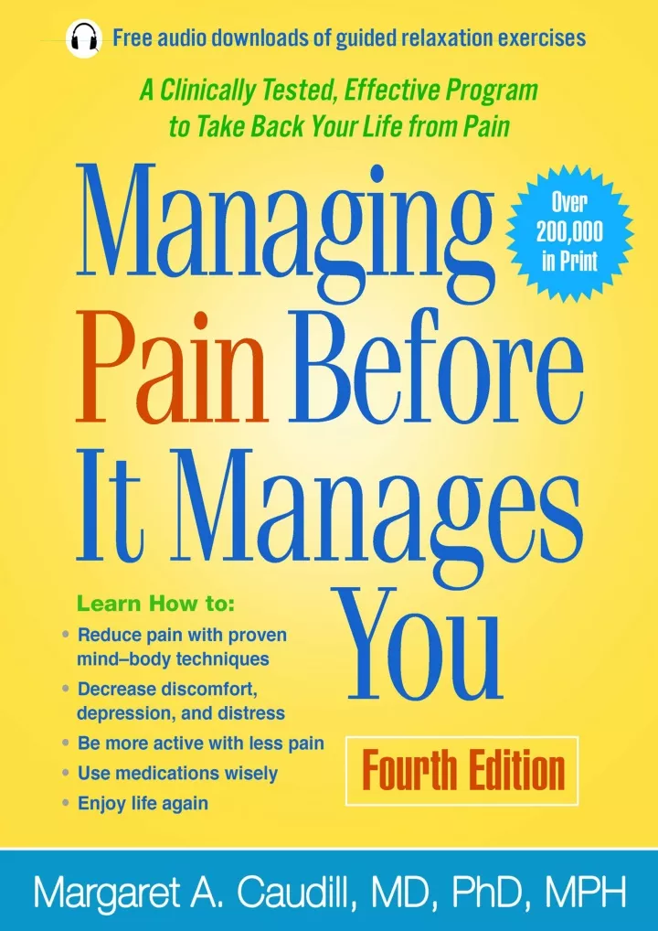 managing pain before it manages you download