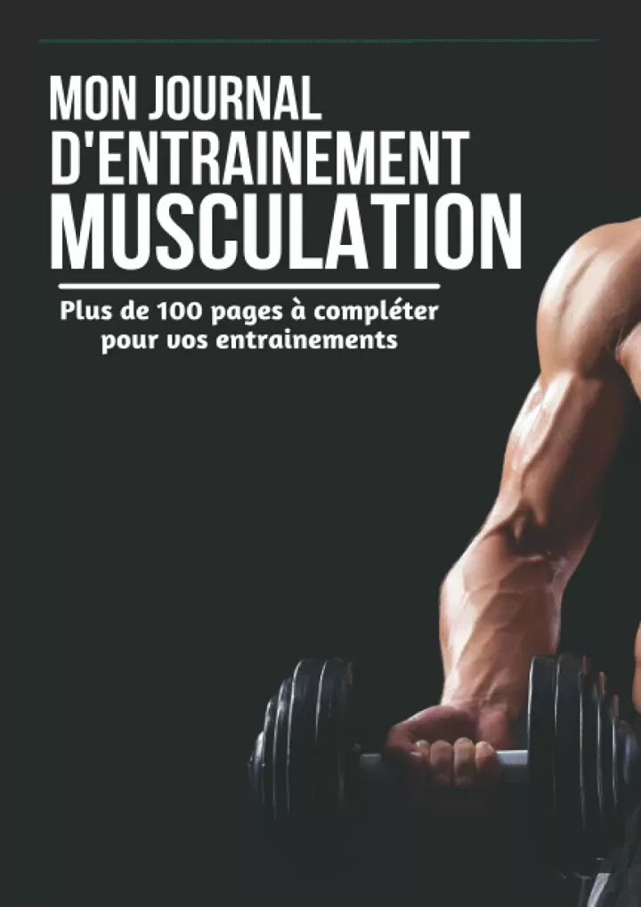 mon journal d entra nement musculation journal