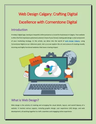 Web Design Calgary Crafting Digital Excellence with Cornerstone Digital