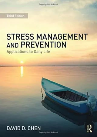 [PDF READ ONLINE] Stress Management and Prevention: Applications to Daily Life i