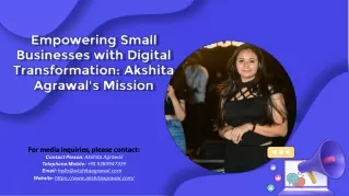 Akshita Agrawal Mission to Empower Small Businesses with Digital Transformation