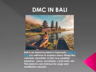 DMC in Bali