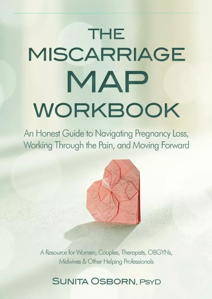 the miscarriage map workbook an honest guide