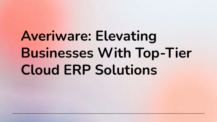 averiware elevating businesses with top tier