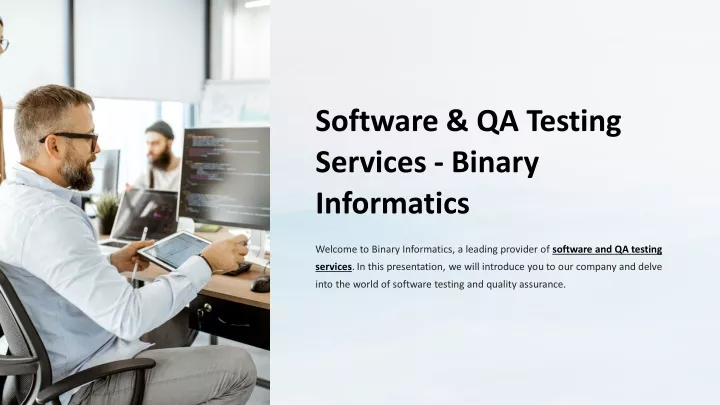 software qa testing services binary informatics