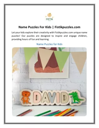 Name Puzzles For Kids | Fistikpuzzles.com