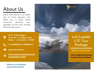 Top Rated Leh Ladakh LTC Tour Package