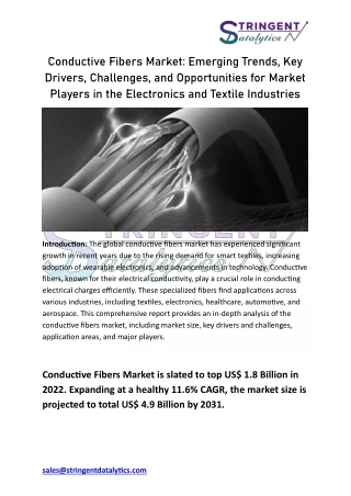 conductive fibers market emerging trends
