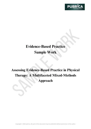 Assessing Evidence-Based Practice in Physical Therapy: A Multifaceted Mixed-Meth
