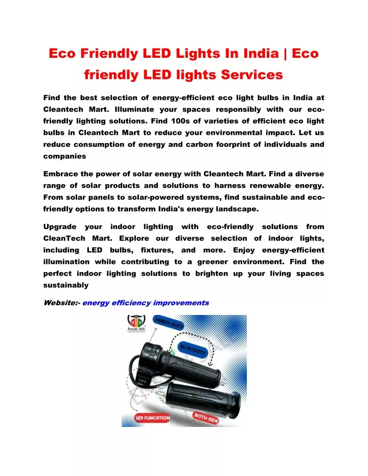 eco friendly led lights in india eco friendly