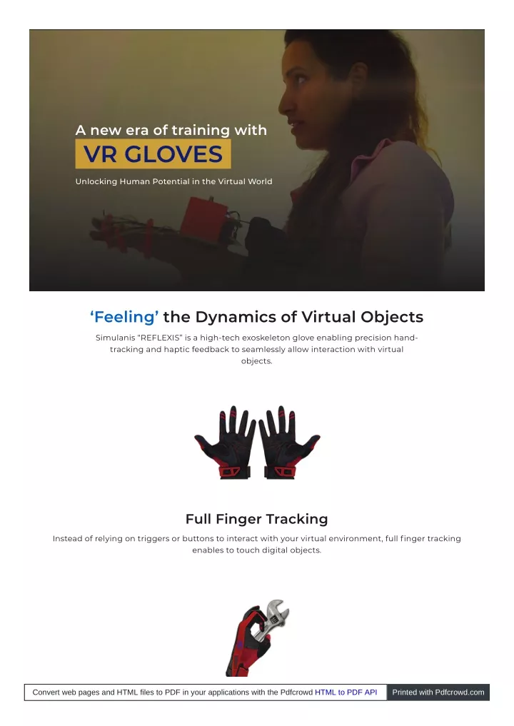 a new era of training with vr gloves