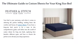 The Ultimate Guide to Cotton Sheets for Your King Size Bed