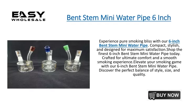 bent stem mini water pipe 6 inch