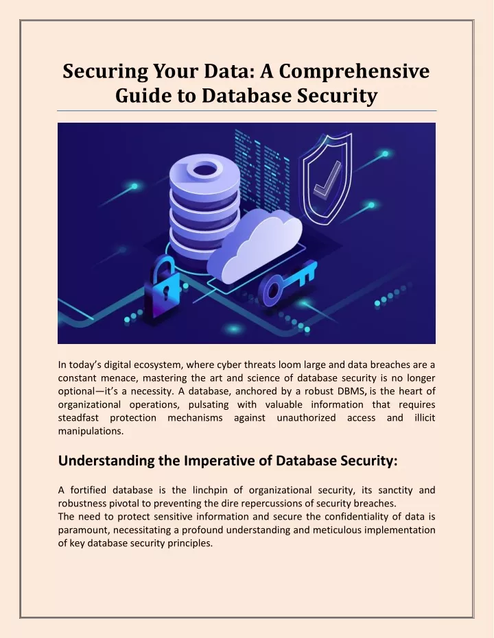 securing your data a comprehensive guide