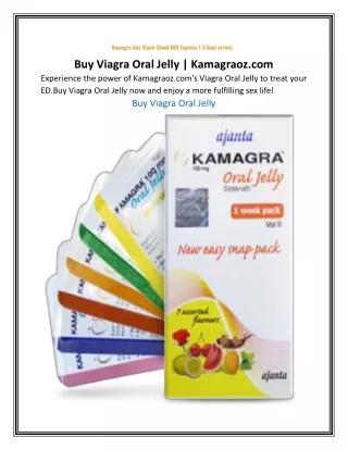 Buy Viagra Oral Jelly | Kamagraoz.com