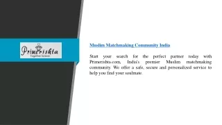 Muslim Matchmaking Community India | Primerishta.com