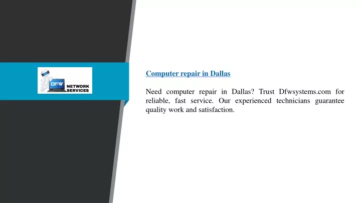 computer repair in dallas need computer repair