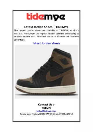 Latest Jordan Shoes   TIDEMYE