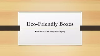 eco friendly boxes
