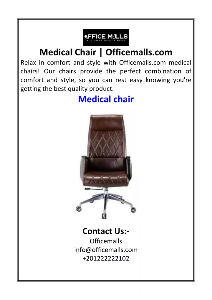 medical chair officemalls com relax in comfort