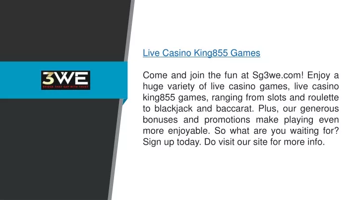 live casino king855 games come and join