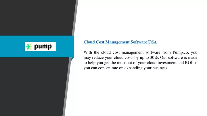 cloud cost management software usa with the cloud