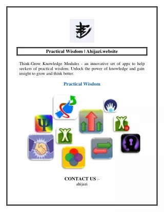 practical wisdom ahijazi website think grow