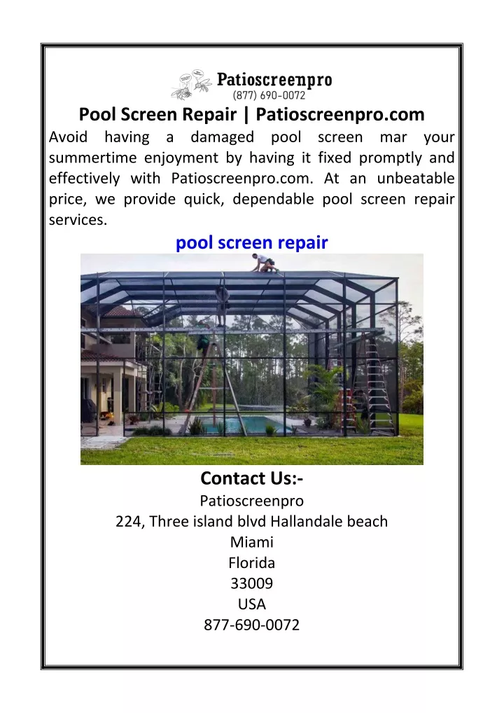 pool screen repair patioscreenpro com avoid