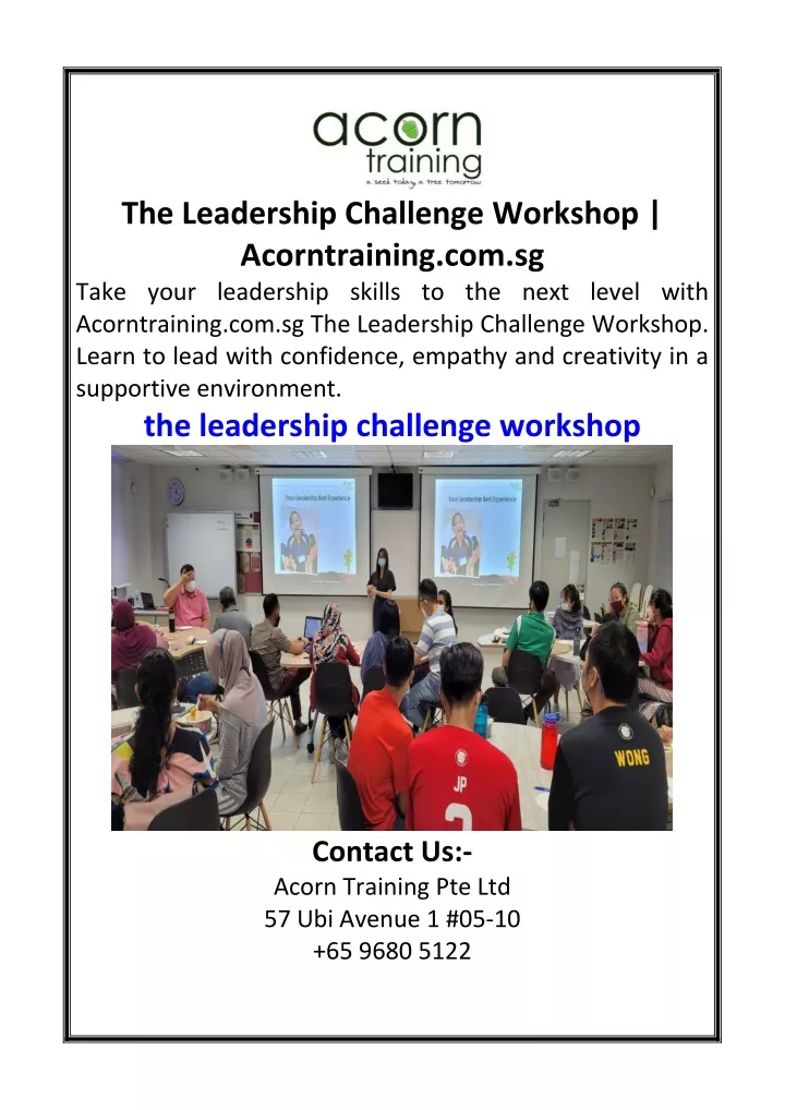 the leadership challenge workshop acorntraining