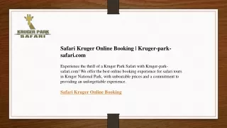 Safari Kruger Online Booking  Kruger-park-safari.com