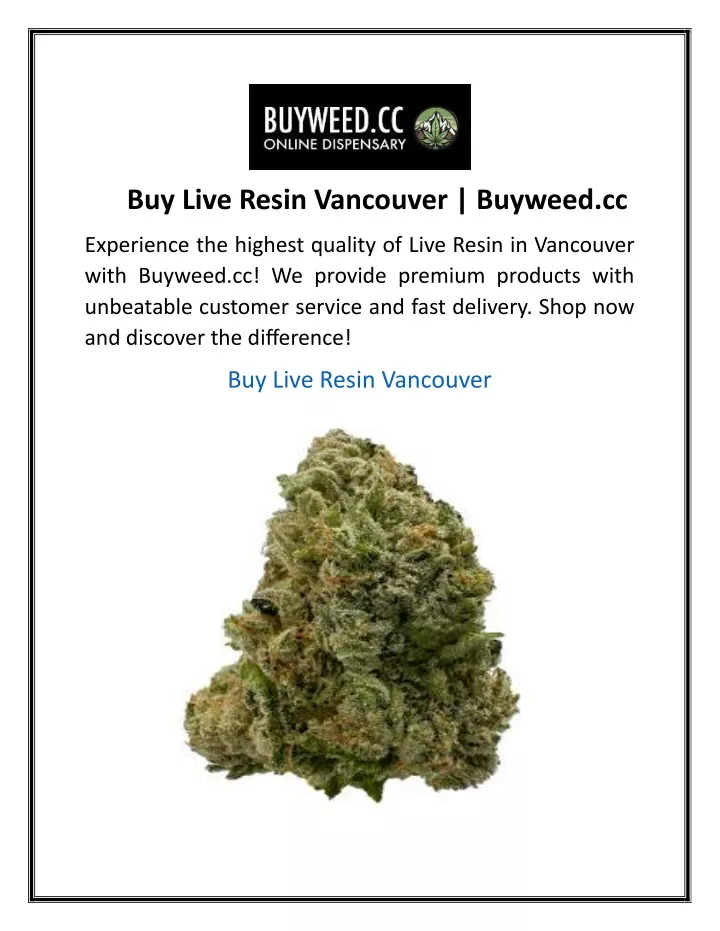 buy live resin vancouver buyweed cc