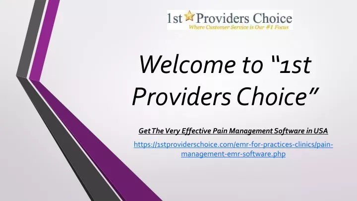 welcome to 1st providers choice