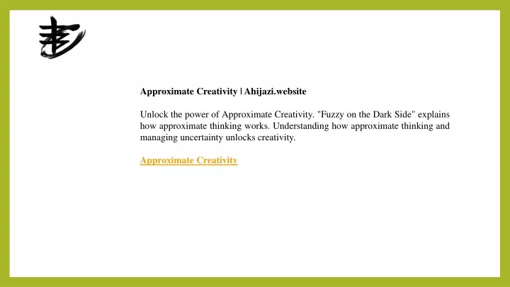 approximate creativity ahijazi website unlock