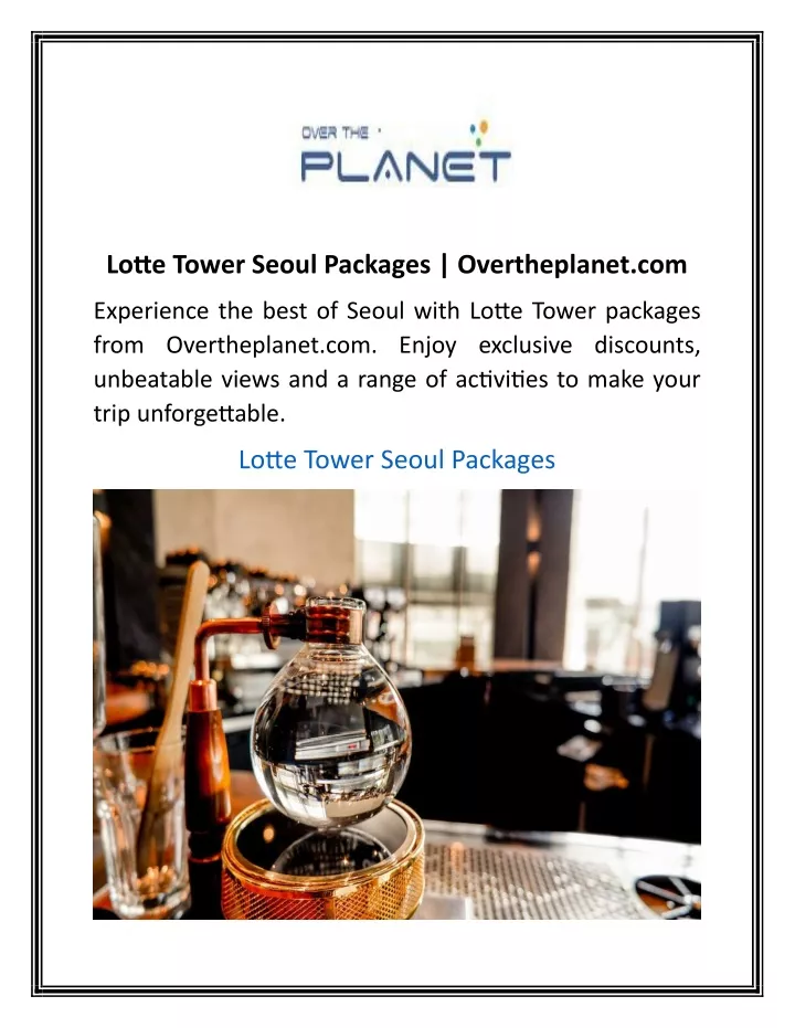 lotte tower seoul packages overtheplanet com