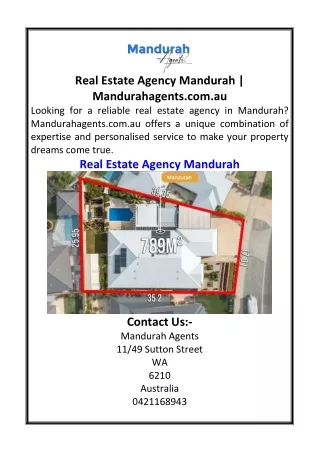 Real Estate Agency Mandurah | Mandurahagents.com.au