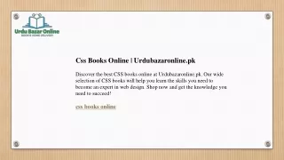 Css Books Online  Urdubazaronline.pk