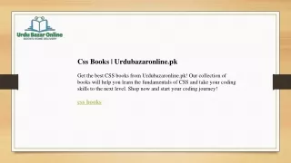 css books urdubazaronline pk get the best