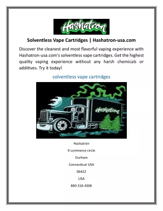 solventless vape cartridges hashatron usa com