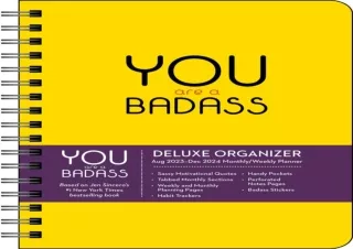 EBOOK You Are a Badass Deluxe Organizer 17-Month 2023-2024 Monthly/Weekly Planne