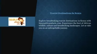 Tourist Destinations In Kenya