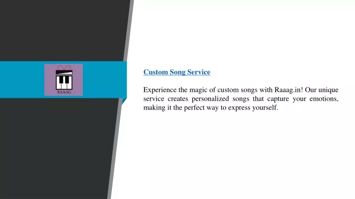 custom song service experience the magic