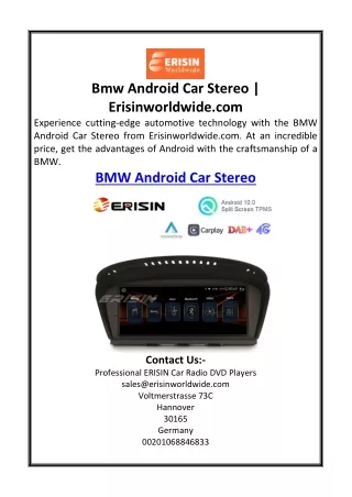 Bmw Android Car Stereo  Erisinworldwide.com