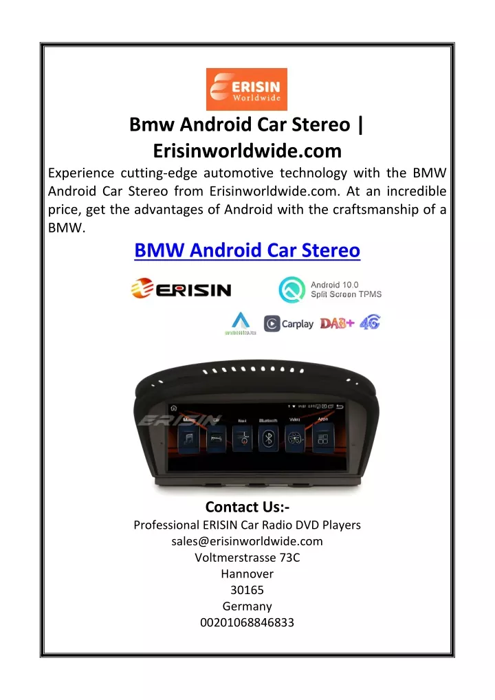 bmw android car stereo erisinworldwide