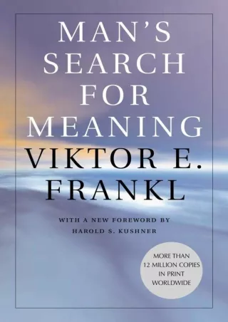 Download Book [PDF] Man's Search for Meaning